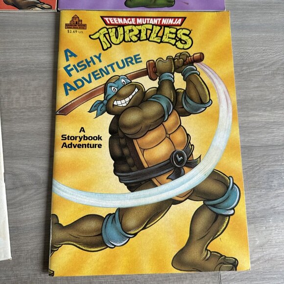 VTG Book Lot Of 4 Teenage Mutant Ninja Turtles Books Plus Return Of The Shredder - Picture 4 of 10